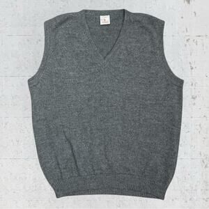 Alpaca Warehouse 100% Alpaca Grey Classic Sweater Vest Size XL Grandpacore